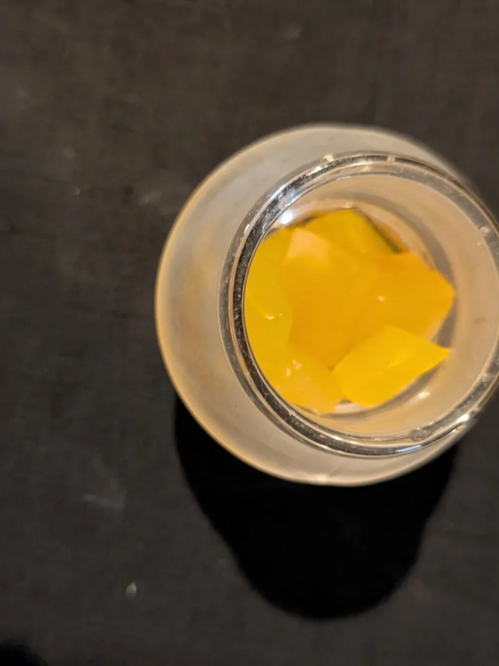 Artisan Gel Wax Yellow Core Glass Votive Candle Holder – Yellow & Clear
